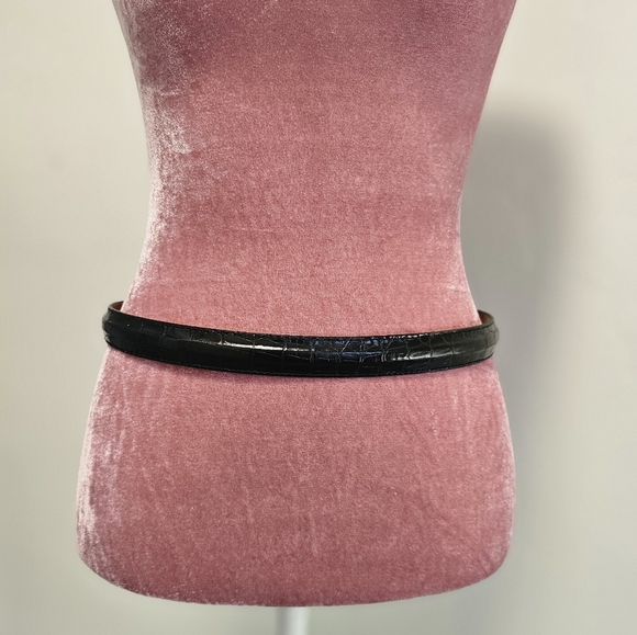 Brighton black leather belt with golf embellished buckle. Size Large. - Picture 5 of 7